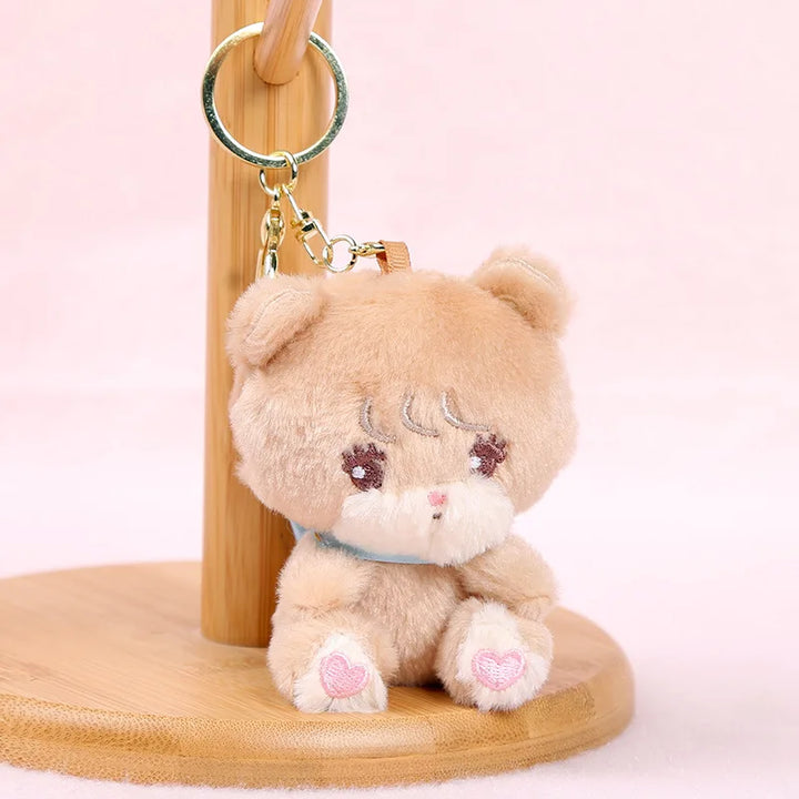 Cute Mikko Plush Pendant Keychain Cartoon Cat Soft Little Doll Backpack Pendant Decoration Children Toy Friends Christmas Gift