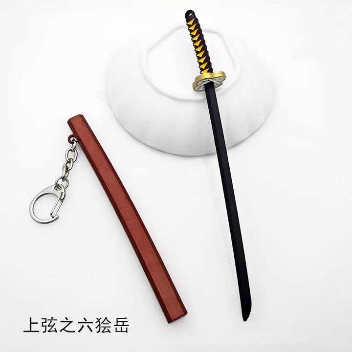 Mini Sword With Sheath China Ancient Sword Zinc Alloy Tang Hengdao Han Sword Weapon Model Keychain Pendant Cosplay Accessories