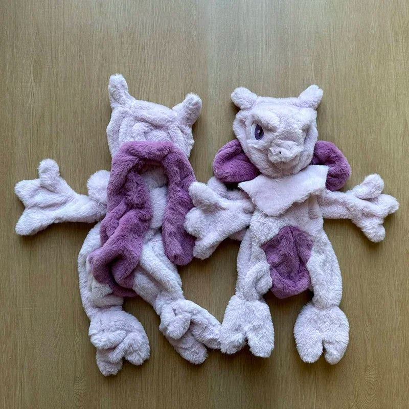 Pokemon Mewtwo Mew Plush Toys Shell Pokémon Anime Plushie Unfilled Huge 32-80cm Kawaii Semi-finished Leather Holster Gifts Kids