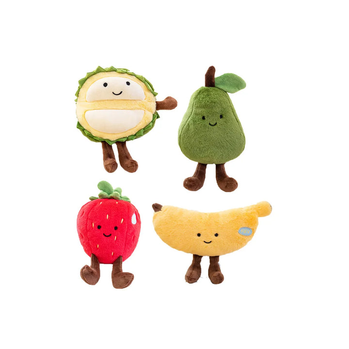 Cartoon Kiwi Fruit Plush Toys Squishy Mangosteen Soft Dolls Pineapple Durian Stuffed Toys Watermelon Plushie Pitaya Pear Orange