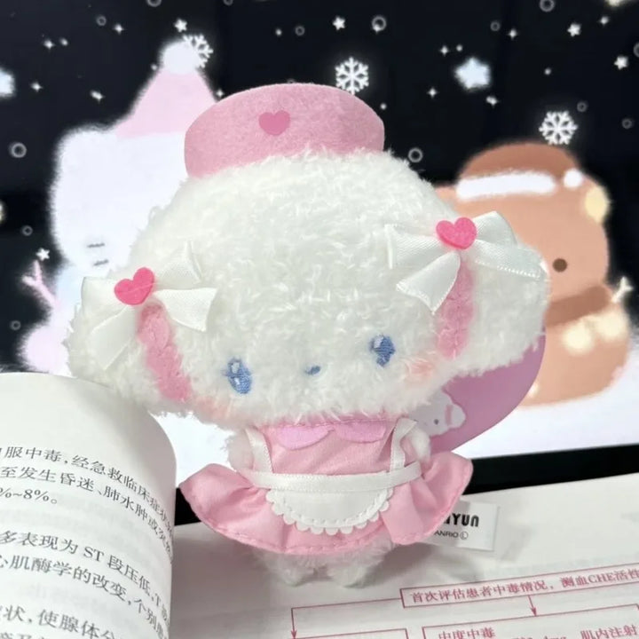 kawaii Sanrios Cogimyun Plush Toy Hello Kitty KeyChain cute bow Soft Stuffed Toy accessories bag pendant Plush pendant girl Gift