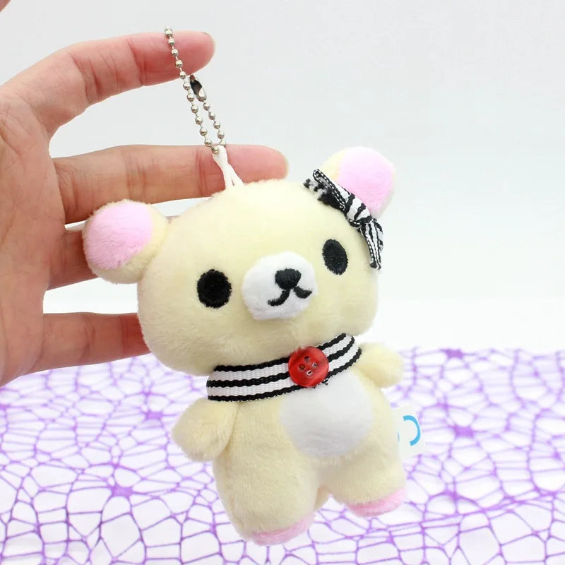 Kawaii Rilakkuma Anime Cartoon Plush Toys Keychain Accessories Soft Stuffed Backpack Pendant Girl Boy Children Birthday Gifts