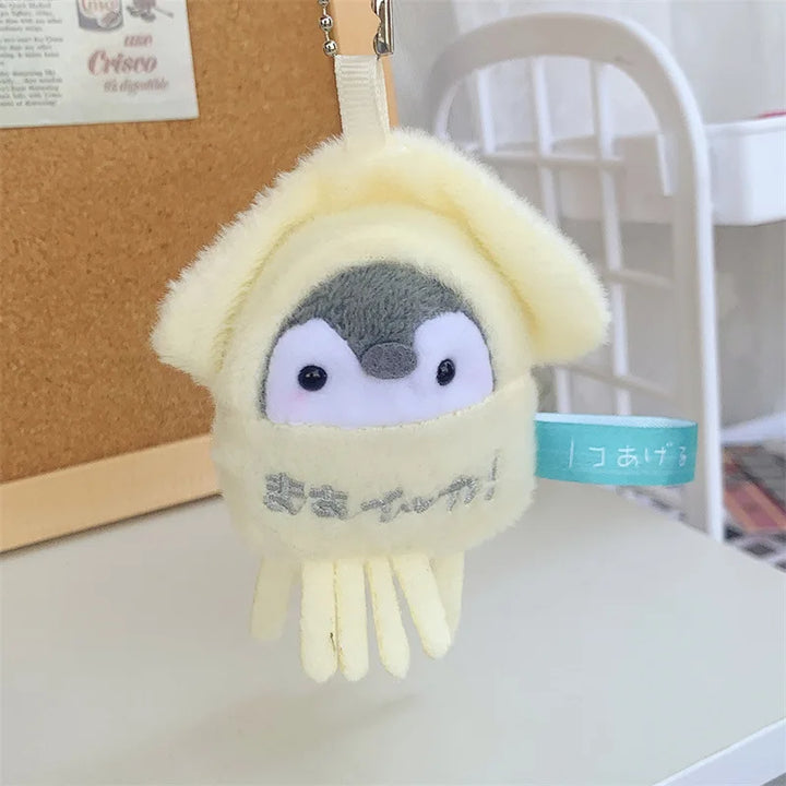 Cartoon Custard Bag Hamster Backpack Penguin Doll Lady Cute Plush Gift Creative Design Car Key Chain Wholesale Pearl Chain Style