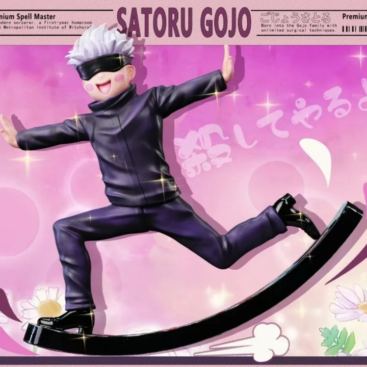 Jujutsu Kaisen Anime Figures Satoru Gojo Figure Gojo Skateboard Andwobble Figurine Pvc Statue Gk Collection Model Doll Toys