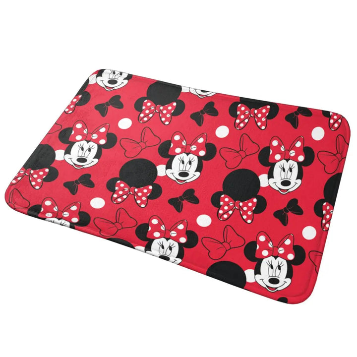 Cute Minnie Cartoon Bathroom Rugs Mat Quick Dry Mickey Bath Rugs Mats Carpet Non-Slip for Shower Tub