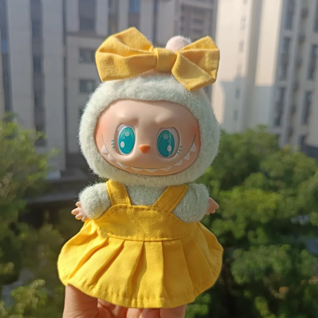 Clothes For Labubu Dolls 15/17Cm For LABUBU Sitting Party 1St 2Nd 3Rd Gen Skirt Apparel Accessories