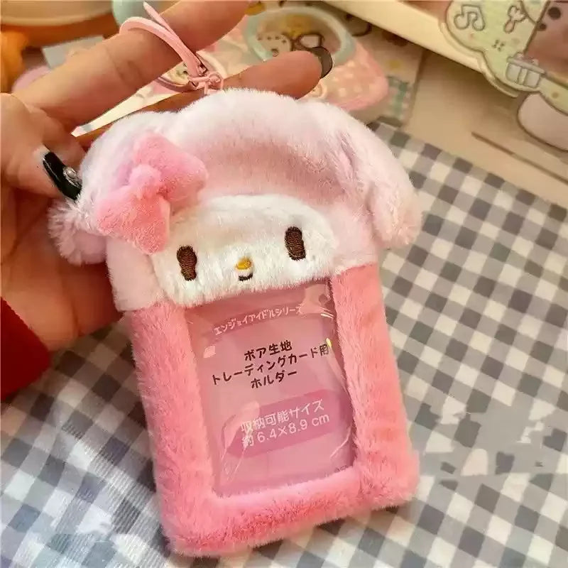 Cute Cartoon Kuromi Melody Anime Peripheral Card Holder 3-Inch Photo Id Storage Cute Cartoon Portable Storage Card Holder Gift