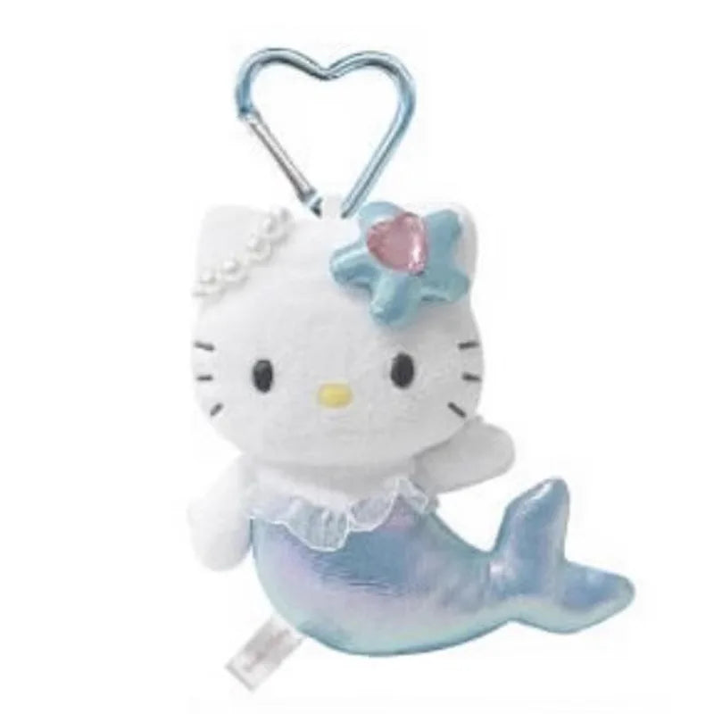 10cm Sanrio Hello Kitty NIC Unicorn Mermaid Long Legs Heiseic  Plush Doll Pendant Plush Kuromi My Melody Accessories For gril