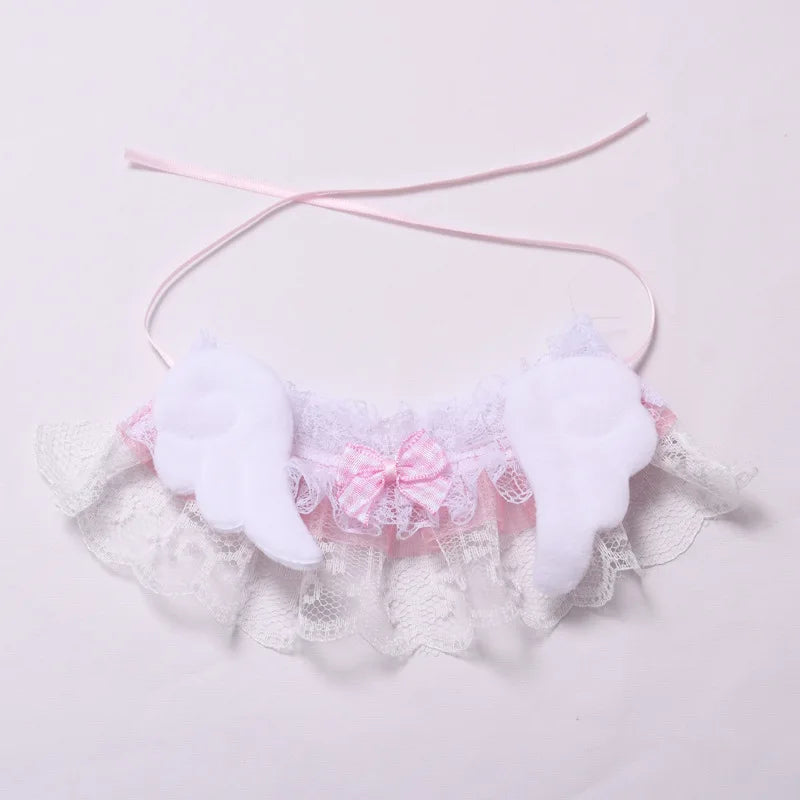 15/17cm Labubu 1st-3rd Generation Clothes Elegant Angel Wing Lace Cape with Heavenly Charm Labubu Dolls Plush Doll Accessories