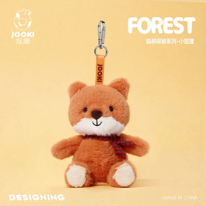 Small Plush Toys Frog Keychain Soft Dolls Fox Style Bag Accessories Fluffy Dog Key Ring Holder Kawaii Horse Pendant Cheap Gifts