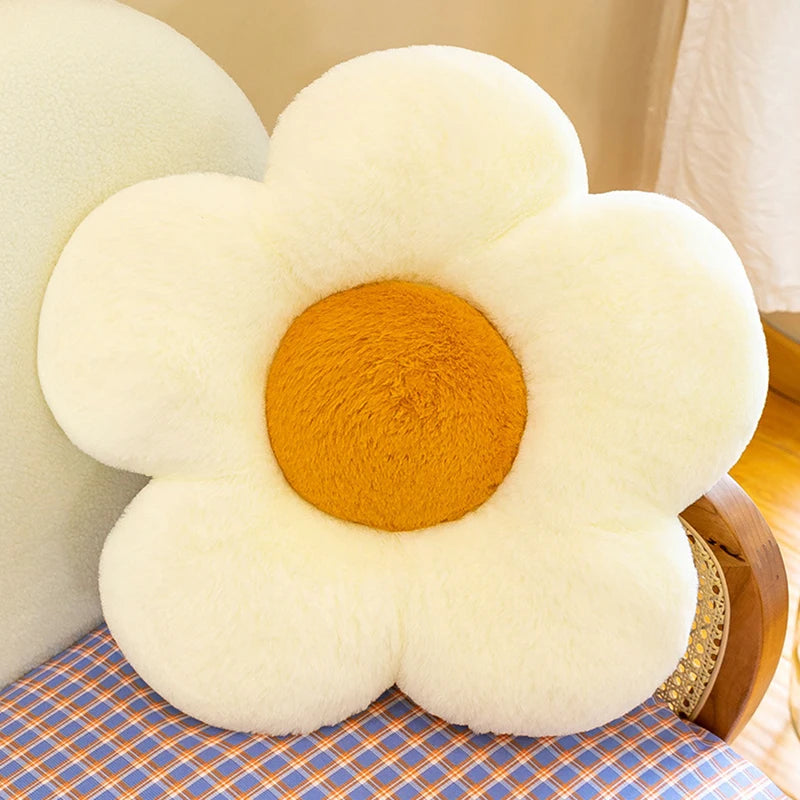 35cm Stuffed Daisy Flower Seat Cushion Sunflower Shape Kids Girl Bedroom Seat Pillow Office Room Decor Sofa Cushions Plush Toys