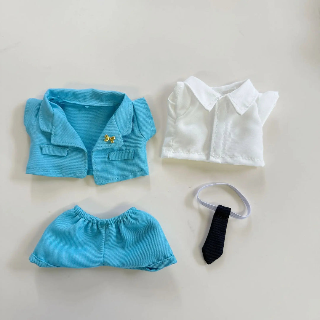 Labubu Doll III Clothes Uniform Set School Wear 15/17cm Plush Doll'S Clothes Labubu I II Idol Dolls Sitting Party Accessories