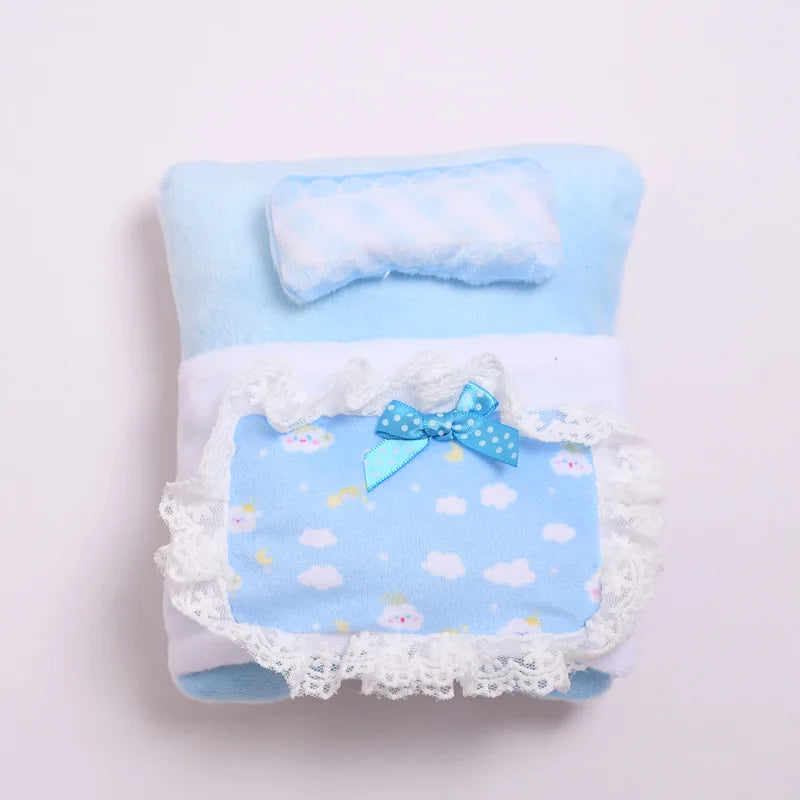 15/17cm Labubu 1st-3rd Gen Pendant Set: Doll Clothing, Mini Bed, Sleeping Bag, Pillow & Quilt Accessories