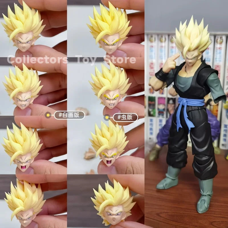 In Stock Dragon Ball Heads Accessories Son Gohan Action Figurine Anime Customized Collection Model Toys Gift