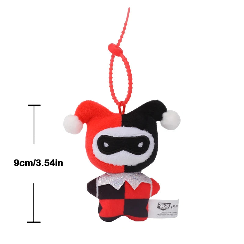 9cm DC Movies Superman Batman Harley Quinn Plush Toy Soft Keychain Creative Cartoon Gift for Christmas Halloween