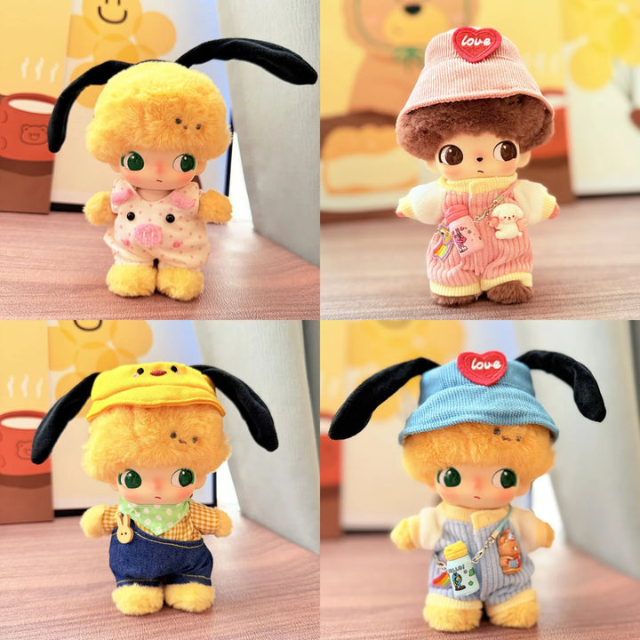 DIMOO WORLD Doll Box Pendulum Accessories Doll Clothes Baby Clothes Pink Pig Yellow Duck Set 15/17cm Labubu Doll Clothes