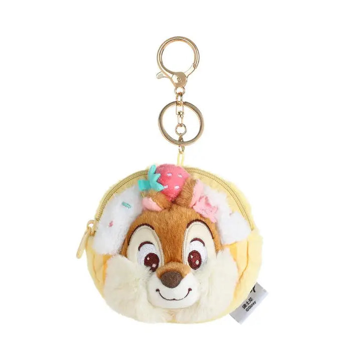 Kawaii Disney Chip 'n' Dale Cherry Blossom Plush Toys Creative Bag Keychain Cartoon Girl Coin Purse Wallet Friend Birthday Gift