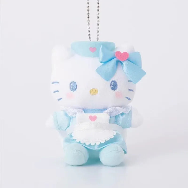 Kawaii Sanrio Kuromi Hello Kitty Plush Toy Backpack Keychain Cartoon My Melody Nurse Doll Girl Birthday Gift Creative Peripheral