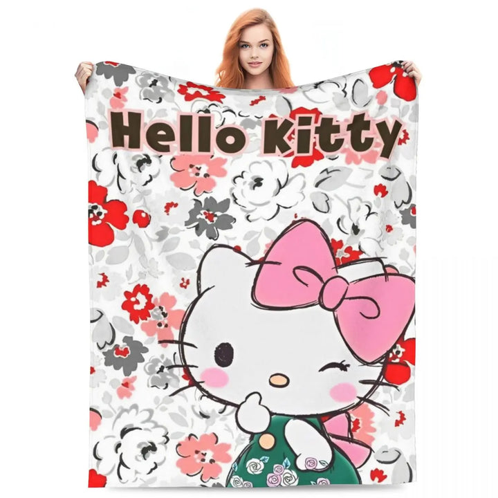 Hello Kitty Zodiac Aquarius Fuzzy Blankets Customized Throw Blanket for Home Hotel Sofa 200x150cm Bedspreads