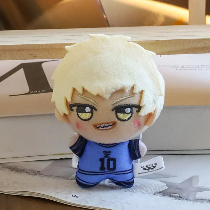 10cm Blue Lock Plush Toy Keychain Nagi Backpack Charm Anime Seishiro Isagi Yoichi Chigiri Bachira Mikage Stuffed Doll Toy Gift