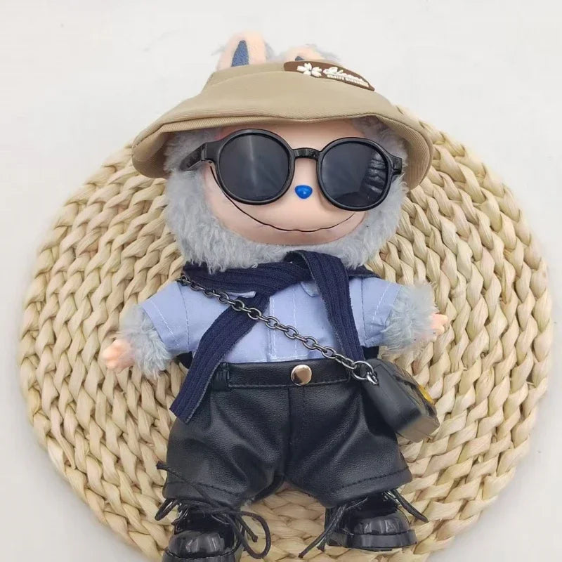 For 17cm Labubu Doll Clothing High-end Trendy Clothing Handmade Custom Niche Design Mini Suit Labubu Exquisite Fashion Outfit