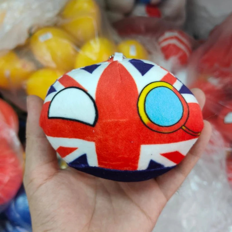 68 Styles 10cm Country Ball Plush Toy Polandball Plush Pendant Soft Countryball Stuffed Doll for Kids Girls Bag Pendant Keychain