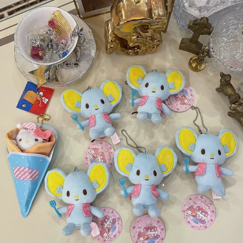 New My Melody closest Friend fork Flandre Mouse my sweet piano Plush Doll Keychain Bag Pendant  Bag Accessories Birthday Gift