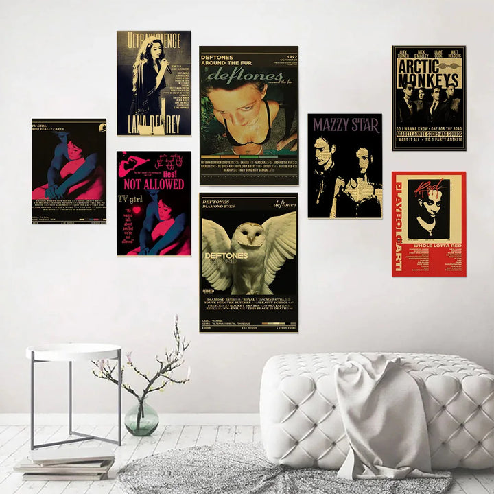 Girl Lovers Poster Aesthetic Music Album /Mitski Drake Deftones/Lana Del Rey/ Band Rapper Canvas Room Wall Decor Paintings