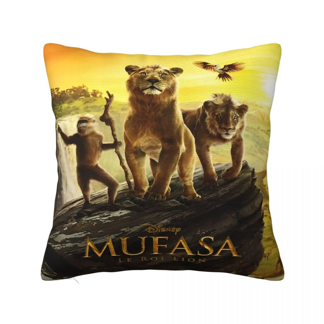 The Lion King Simba Mufasa Dad Pillowcase Polyester Cushion Cover Decorative Pillow Case Cover Home Square 45X45cm