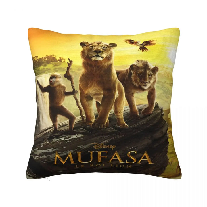 The Lion King Simba Mufasa Dad Pillowcase Polyester Cushion Cover Decorative Pillow Case Cover Home Square 45X45cm