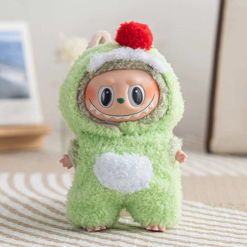 1st 2nd 3rd Gen Labubu Outfit Colorful Themed Animal Outfits Set: Western Pink Dress Brown Christmas Reindeer Pink Crab Fuchsia