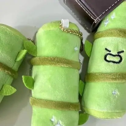 Cartoon Angry Bamboo Plush Doll Bag Charm