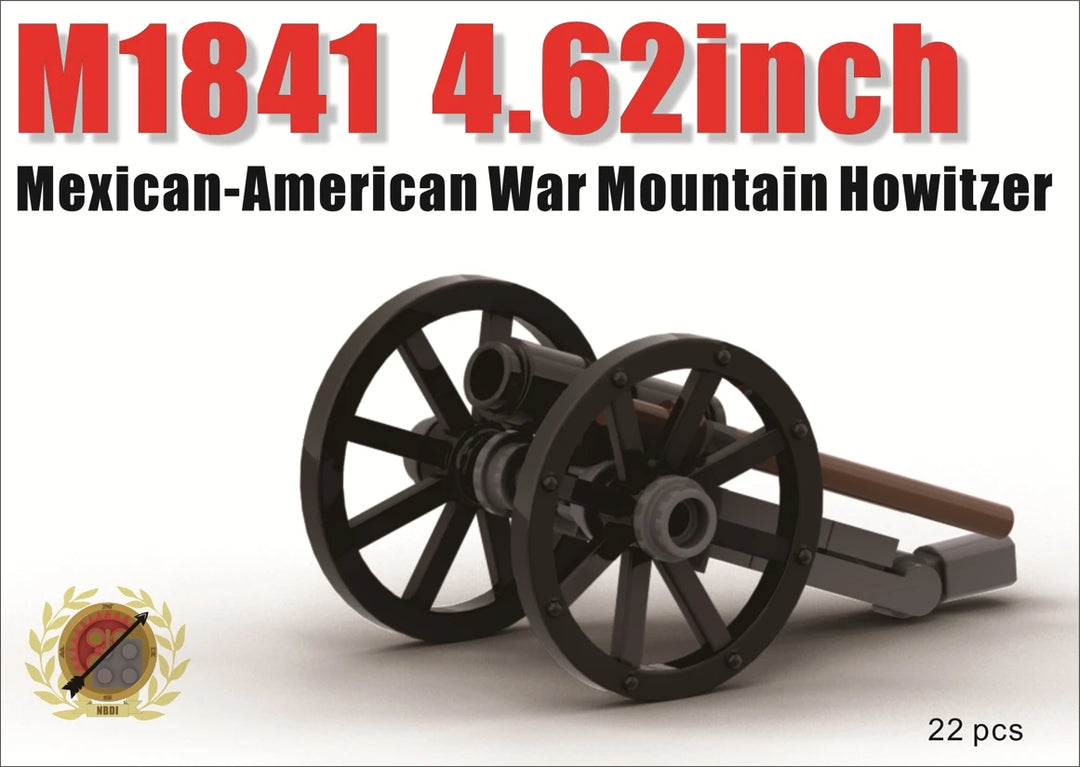 WWII Building Blocks Military Napoleon Gun Front Loaded Gun Retro M1875 Field Gun Building Block Model Weapon Accessories Toys
