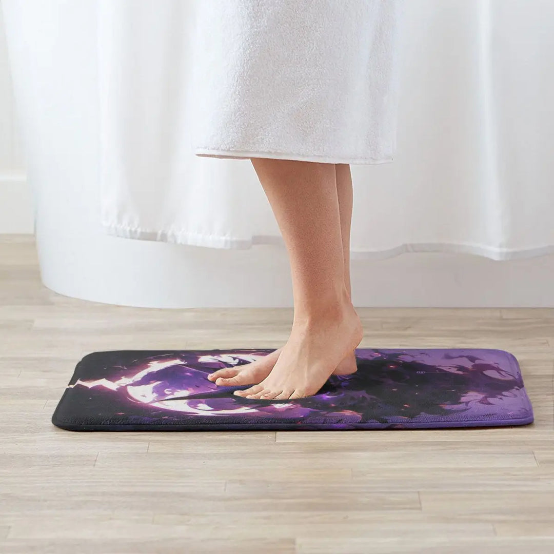 Cartoon Dark Night Gengar Memory Foam Bath Mat Rug Non-Slip Pokemon Bathroom Floor Rugs Carpet For Bath Entrance Door Doormat