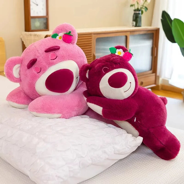 40/50/70cm Disney Toy Story Lotso Kawaii Bear Strawberry Sofa Plush Pillow Stuffed Toys Children Girls Festivals Birthday Gifts