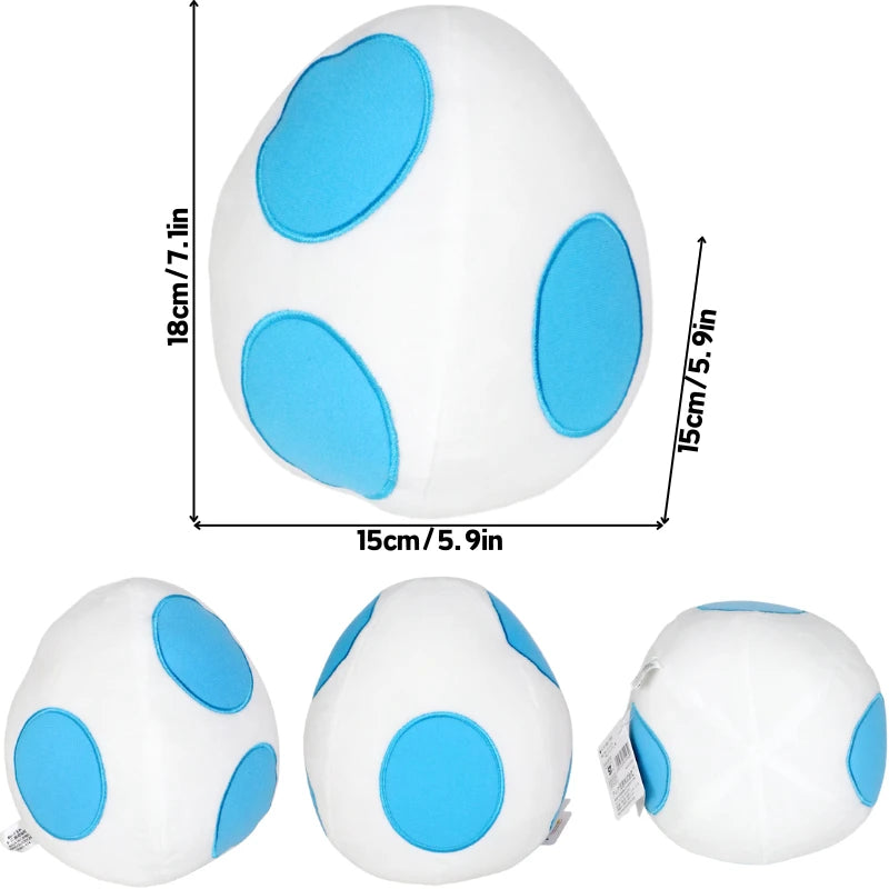 Kawaii Mario Green Blue Pink Black Yoshi Soft Plush Toys Cute Anime Eggs Stuffed Animals Peluche Dolls Festivals Birthday Gifts