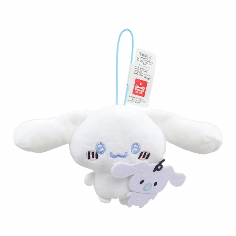 Sanrio Kawaii Kuromi My Melody Cartoon Cute Cinnamoroll Pom Porin Purin Plush Toys Bag Pendant Keychain Christmas Birthday Gifts