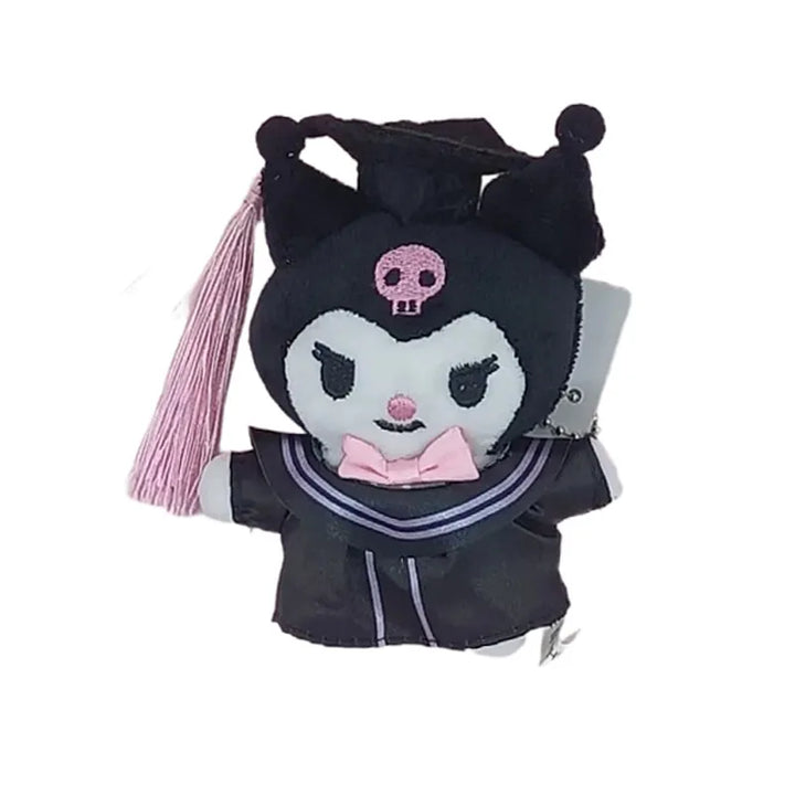 Kawaii Sanrio Kuromi Hello Kitty Cartoon Cute Doctoral Hat Plush Toys Backpack Keychain Doll Friends Creative Graduation Gift