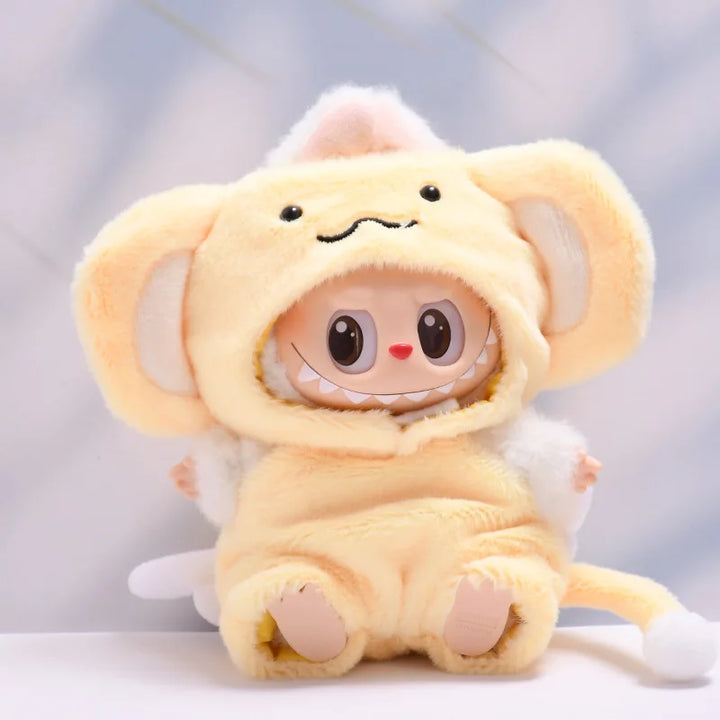 Labubu Doll Clothes Angel-Lion Plush Set 15/17cm Plush Doll'S Clothes Labubu I II Idol Dolls Sitting Party Accessories