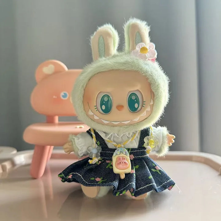 17cm Labubu I II Idol Dolls Outfit Clothing Accessories For Korea Kpop Exo DIY Gift  Sitting Party Cute Mini Plush Doll'S Clothe
