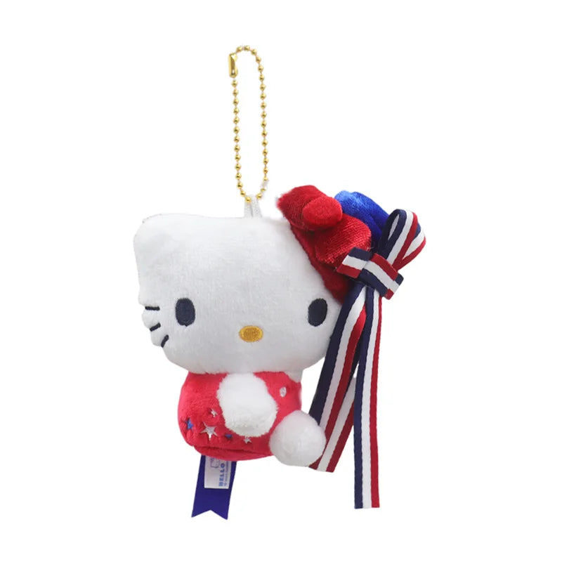 Kawaii Sanrio Hello Kitty 50Th Anniversary Plush Toys Tiny Chum Keychain Backpack Pendant Doll Girls Christmas Birthday Gift