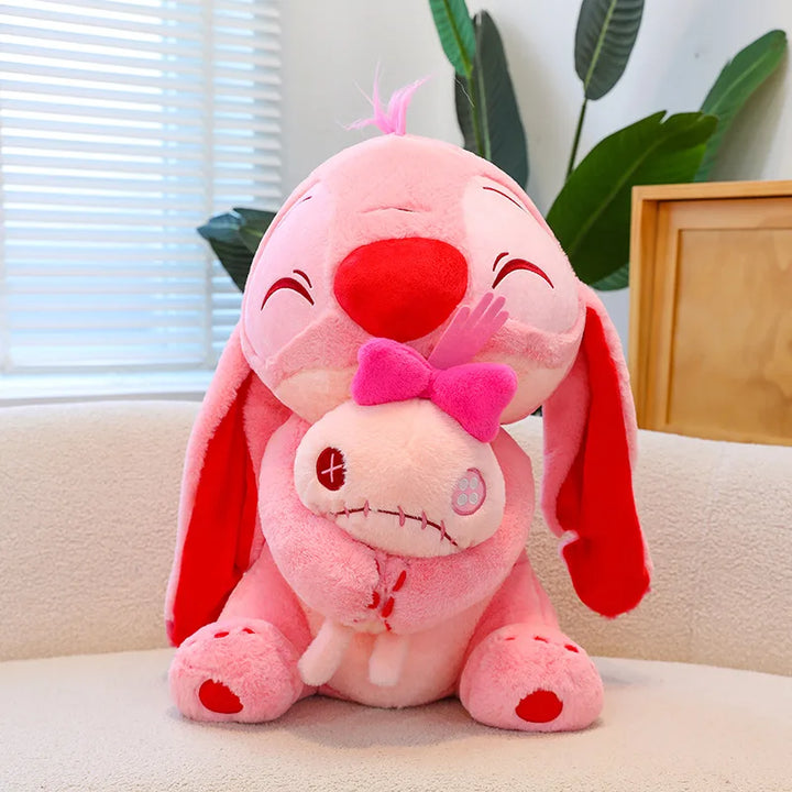 45-60cm Disney Lilo & Stitch Doll Scrump Cartoon Pink Angel Plush Toy Cute Anime Soft Stuffed Kawaii Children's Birthday Gift