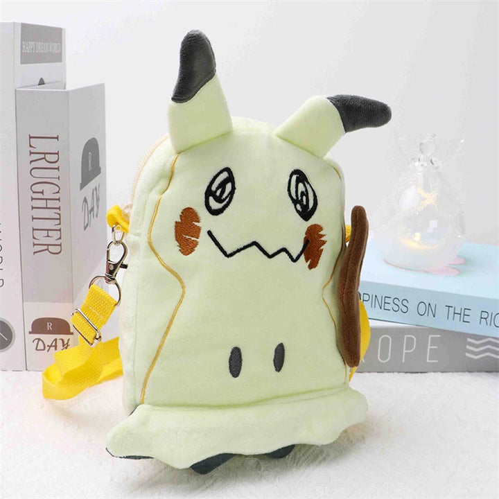 Kawaii Pokemon Pikachu Gengar Lucario Rowlet Plush Toys Bag Cute Anime Mimikyu Eevee Psyduck Peluche Dolls Shoulder Bags Gifts