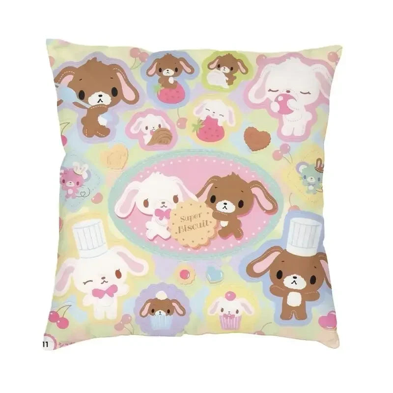 Sugarbunnies Cushion Cover  Print Anime Manga Throw Pillow Case for Sofa Fashion Pillowcase Home Decoration