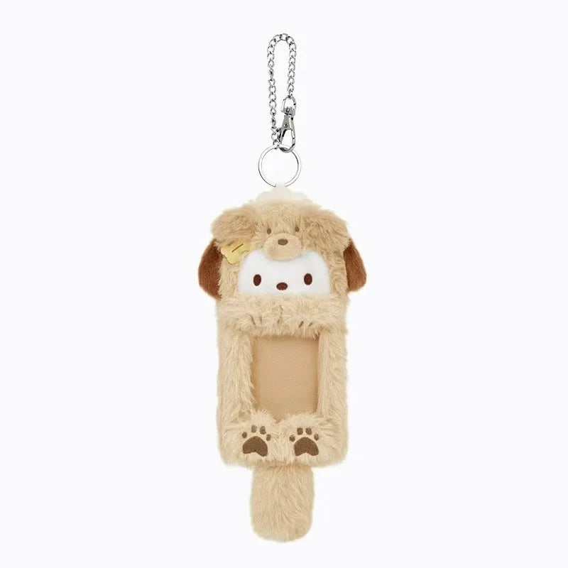 Kawaii Sanrio Kuromi My Melody Cartoon Plush Card Set Cinnamoroll Id Card Set Keychain Decoration Creative Couple Pendant Gift