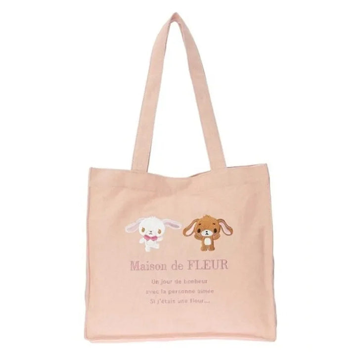 Cute Sugarbunnies Tote Bags for Women Limited for Easter Embroidery Anime Kawaii Shoulder Bag Ladies Top Handle Eco Shopping Bag