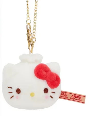 Sanrio Shanghai Breakfast series Hello Kitty plush toys Pendant Cartoon Kitty cat Kawaii dumpling Bread creativity Toy Keychain