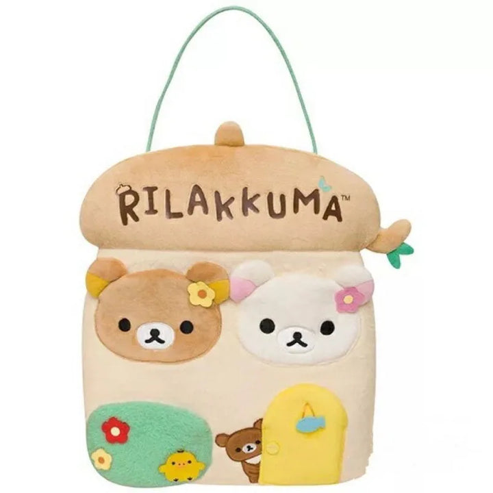 Cartoon Rilakkuma‌Plush Wall-Hanging Home Door Storage Hanging Bag Soft Bedroom Decoration Pendant Children's Christmas Gift