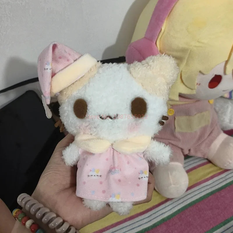 Masyumaro Fluffy Fuwa Nyanko Cat Plush Doll Pajama Suit Doll Anime Kawaii Plush Doll Mascot Keyring Keyholder Girl Birthday Gift