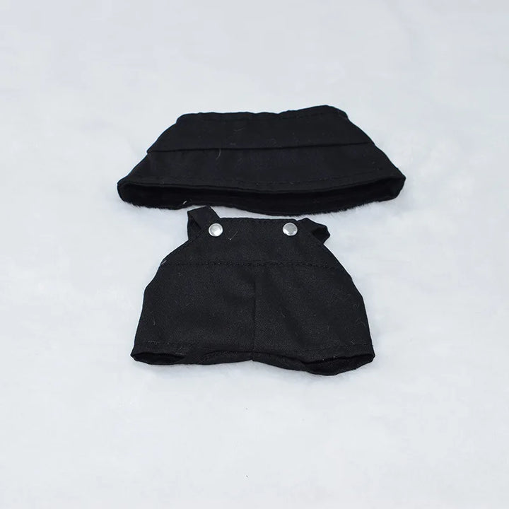 Labubu Doll Clothes Bucket Hat Overalls Dress Up Accessories 15/17cm Plush Doll'S Clothes Replacement